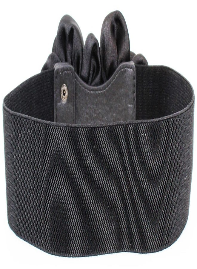 ALAIX Women's Wide Belt Stretchy Chunky Waist Belt Dress Belts Big Flower Cinch Belts Elastic Belts for Women - Image 2